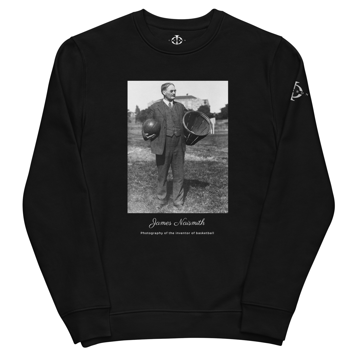 Sweatshirt - James Naismith, inventor of basketball - Noir