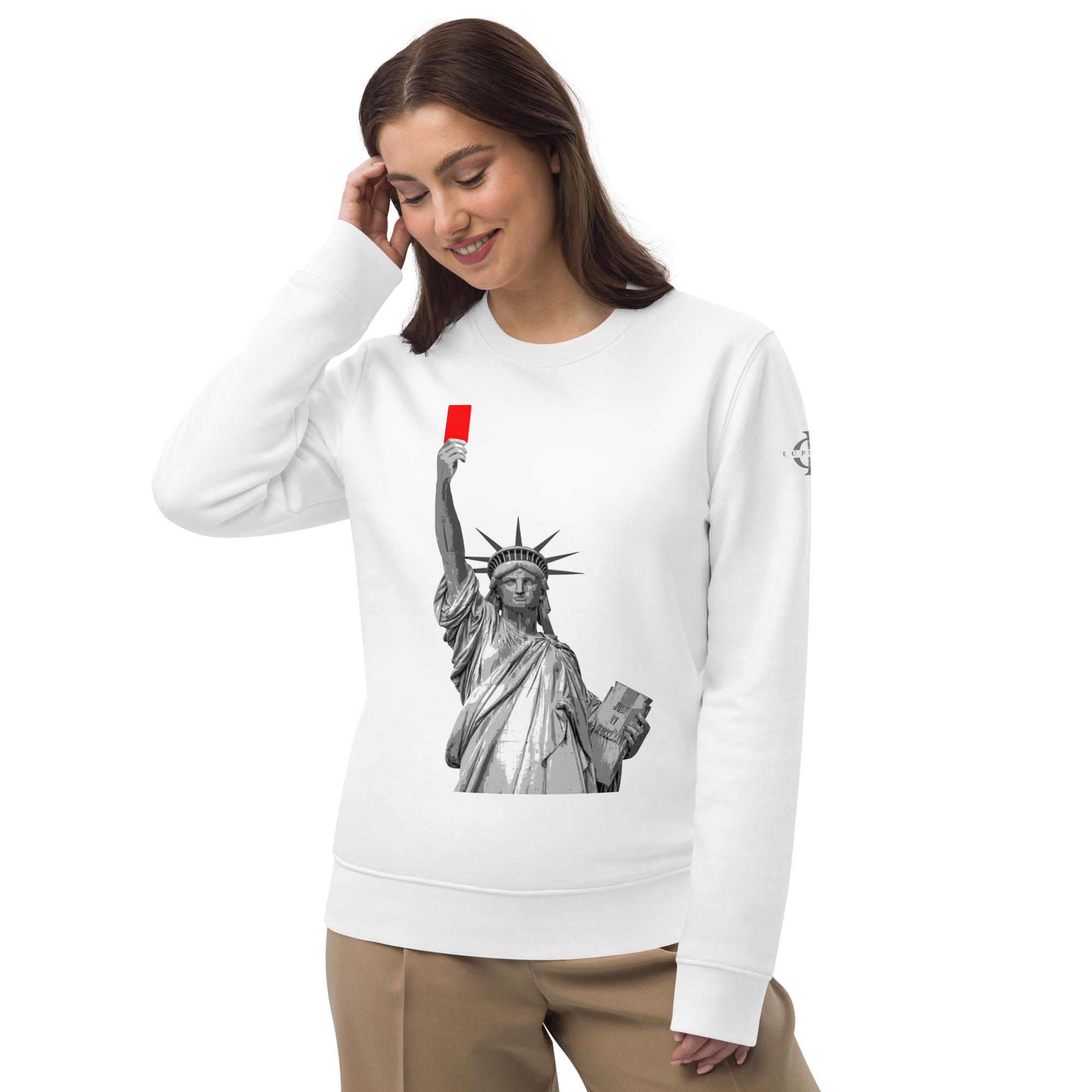 Sweatshirt - Liberty's Red Card - Blanc Euphron Store