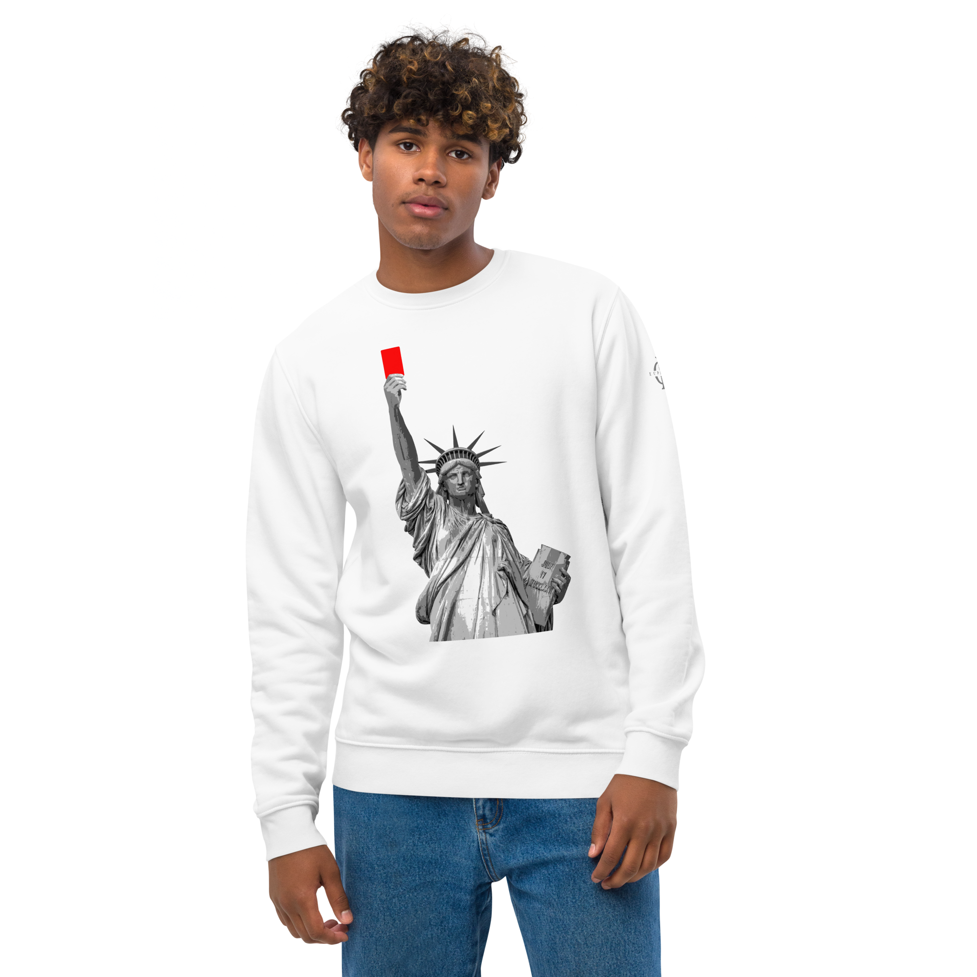 Sweatshirt - Liberty's Red Card - Blanc Euphron Store