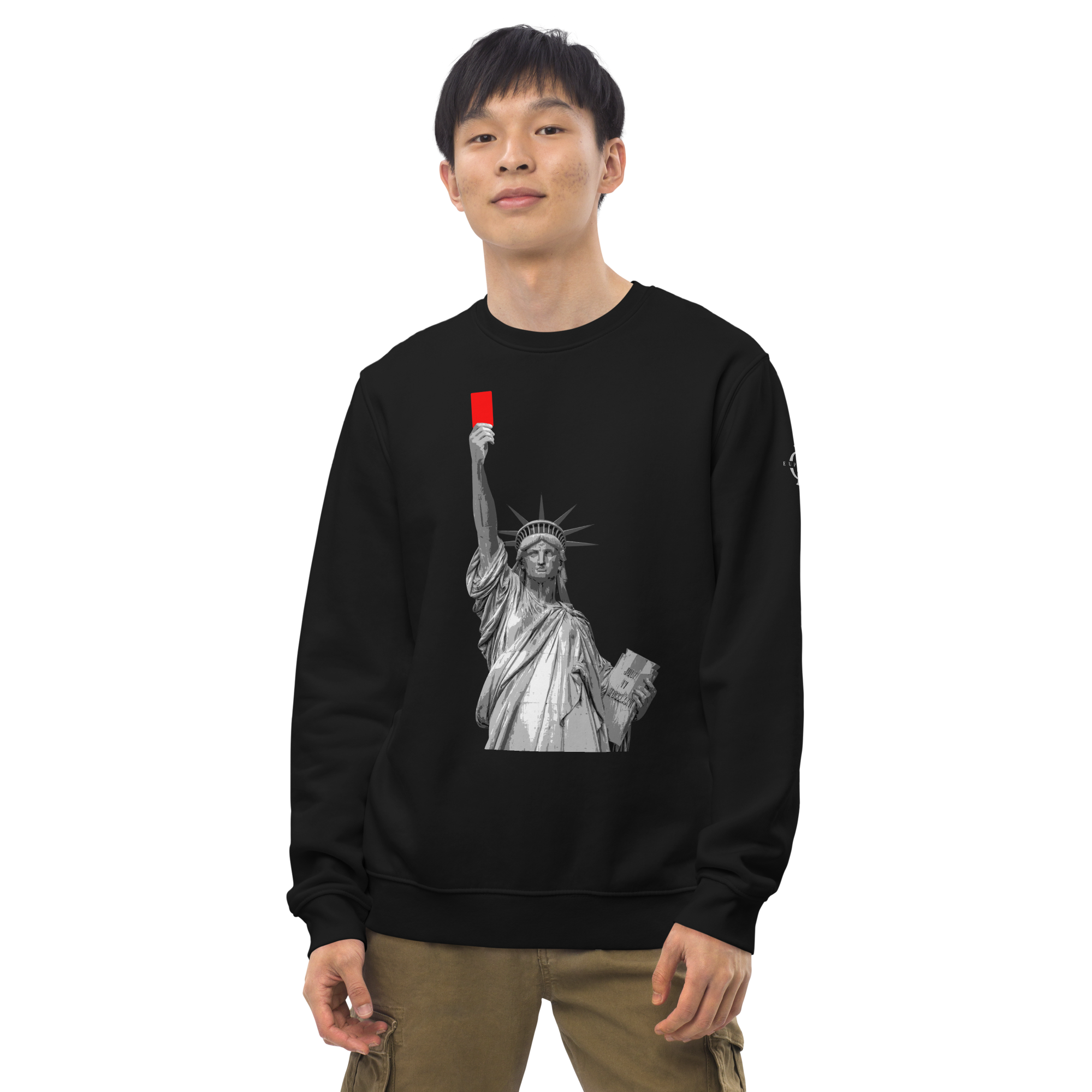 Sweatshirt - Liberty's Red Card - Noir Euphron Store