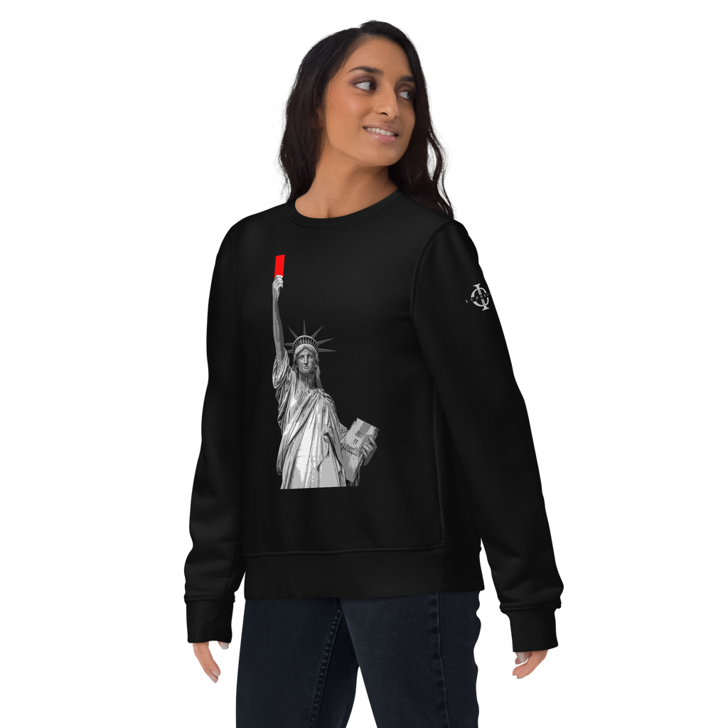 Sweatshirt - Liberty's Red Card - Noir Euphron Store