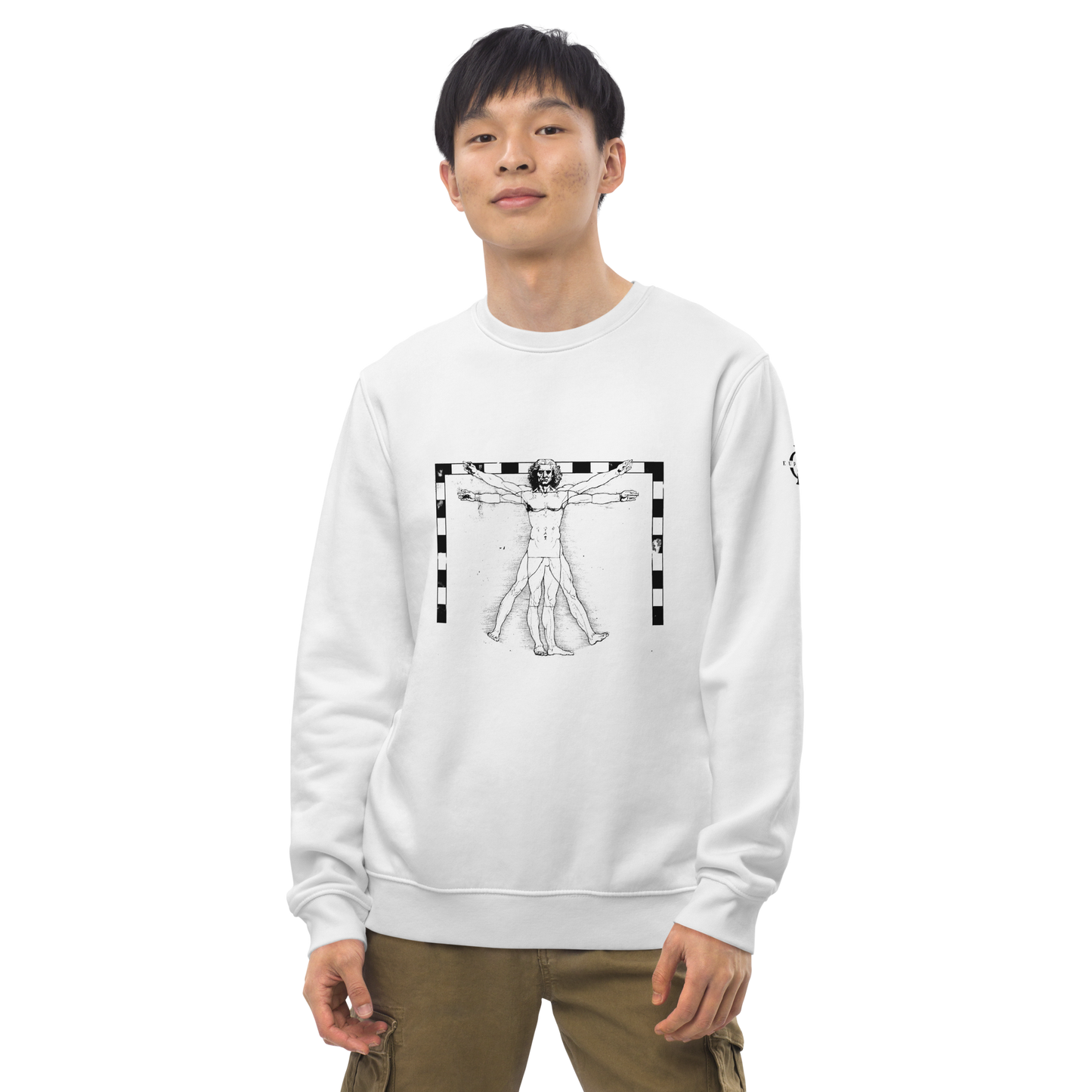 Sweatshirt - The Vitruvian Handball Goalkeeper - Blanc