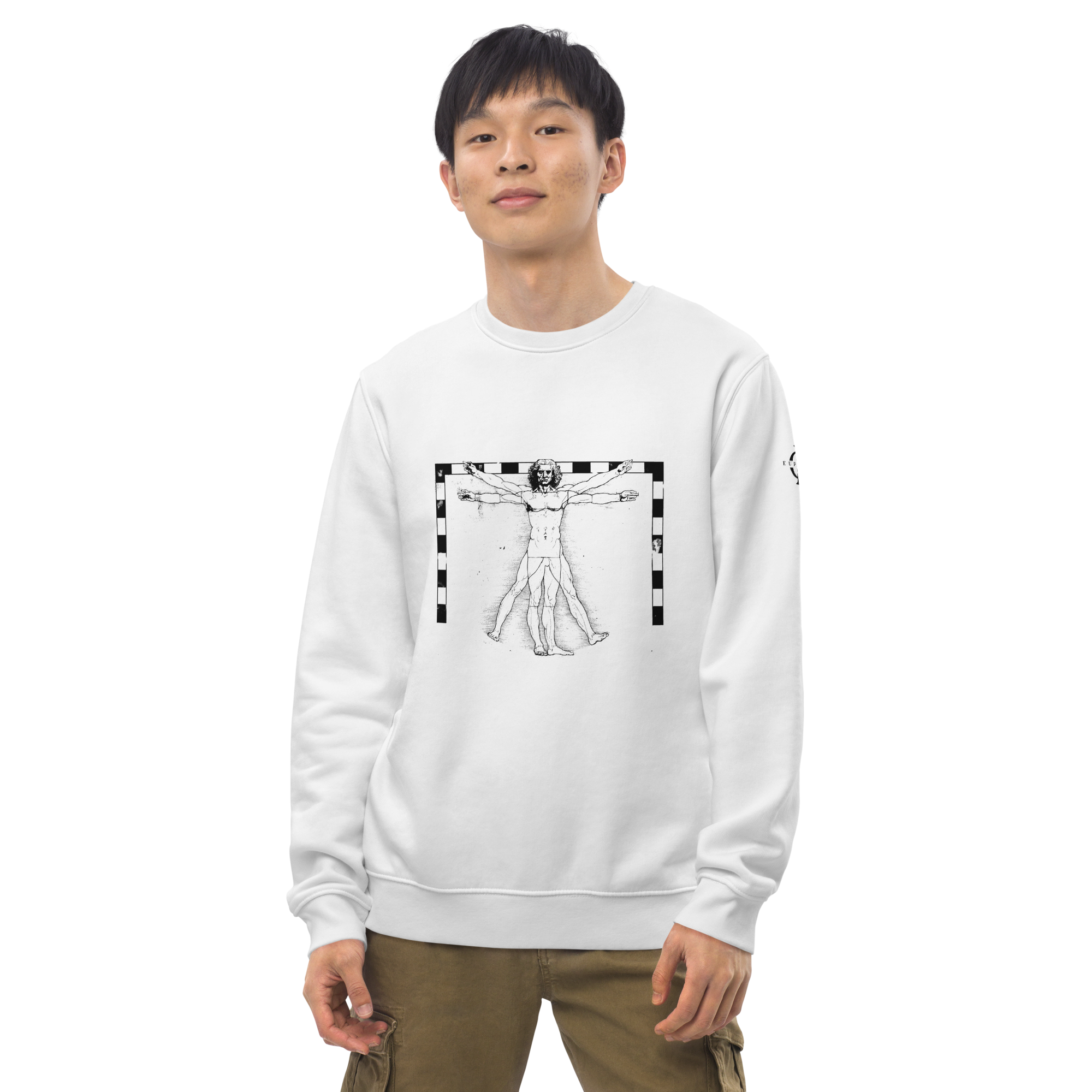 Sweatshirt - The Vitruvian Handball Goalkeeper - Blanc Euphron Store
