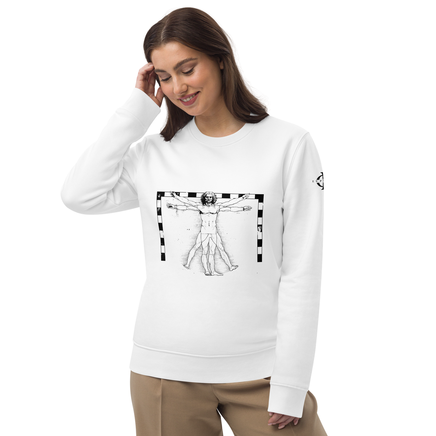 Sweatshirt - The Vitruvian Handball Goalkeeper - Blanc