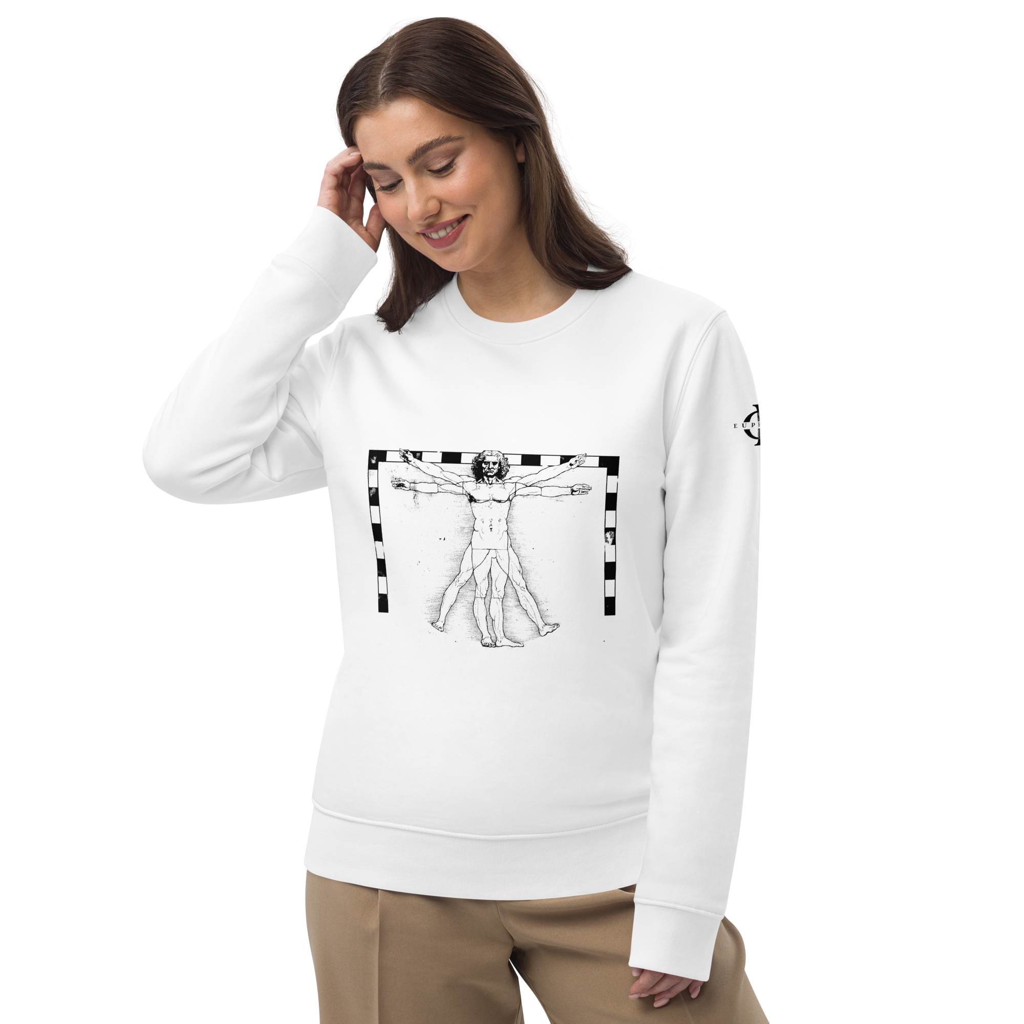 Sweatshirt - The Vitruvian Handball Goalkeeper - Blanc Euphron Store