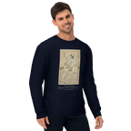 Sweatshirt - The sumo wrestlers Uzugafuchi Kandayu and Takasaki Ichijuro, Hokusai - Bleu marine Euphron Store