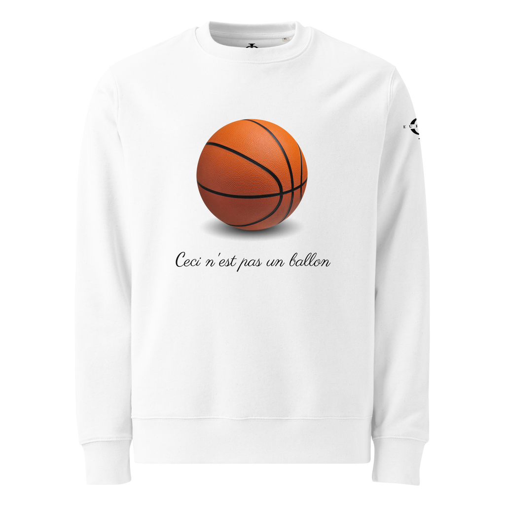 Sweatshirt - Ceci n'est pas un ballon de basketball - Blanc Euphron Store
