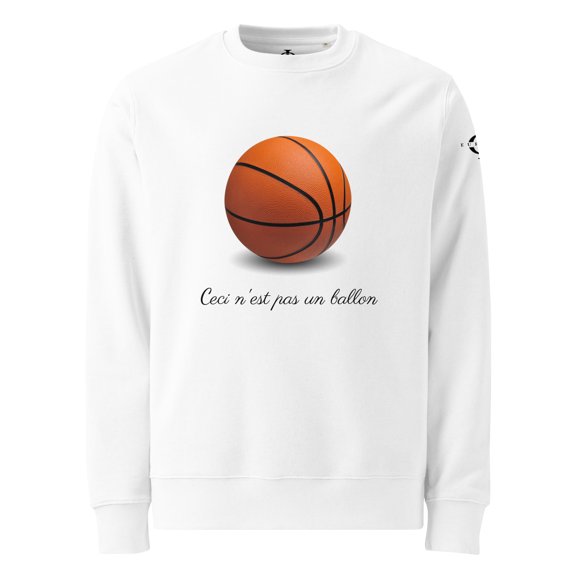 Sweatshirt - Ceci n'est pas un ballon de basketball - Blanc Euphron Store