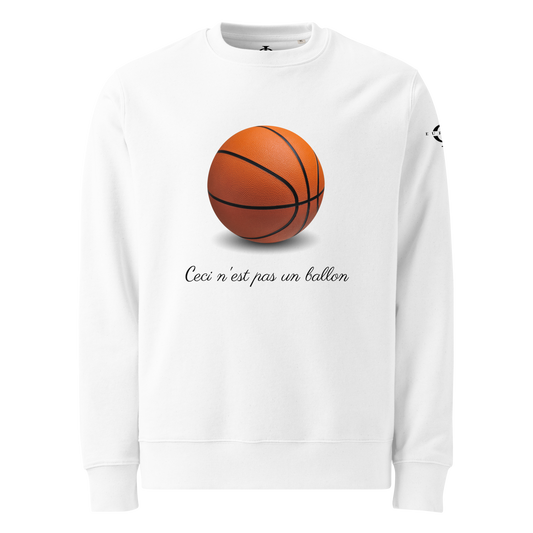 Sweatshirt - Ceci n'est pas un ballon de basketball - Blanc