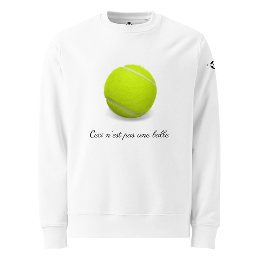 Sweatshirt - Ceci n'est pas une balle de tennis - Blanc
