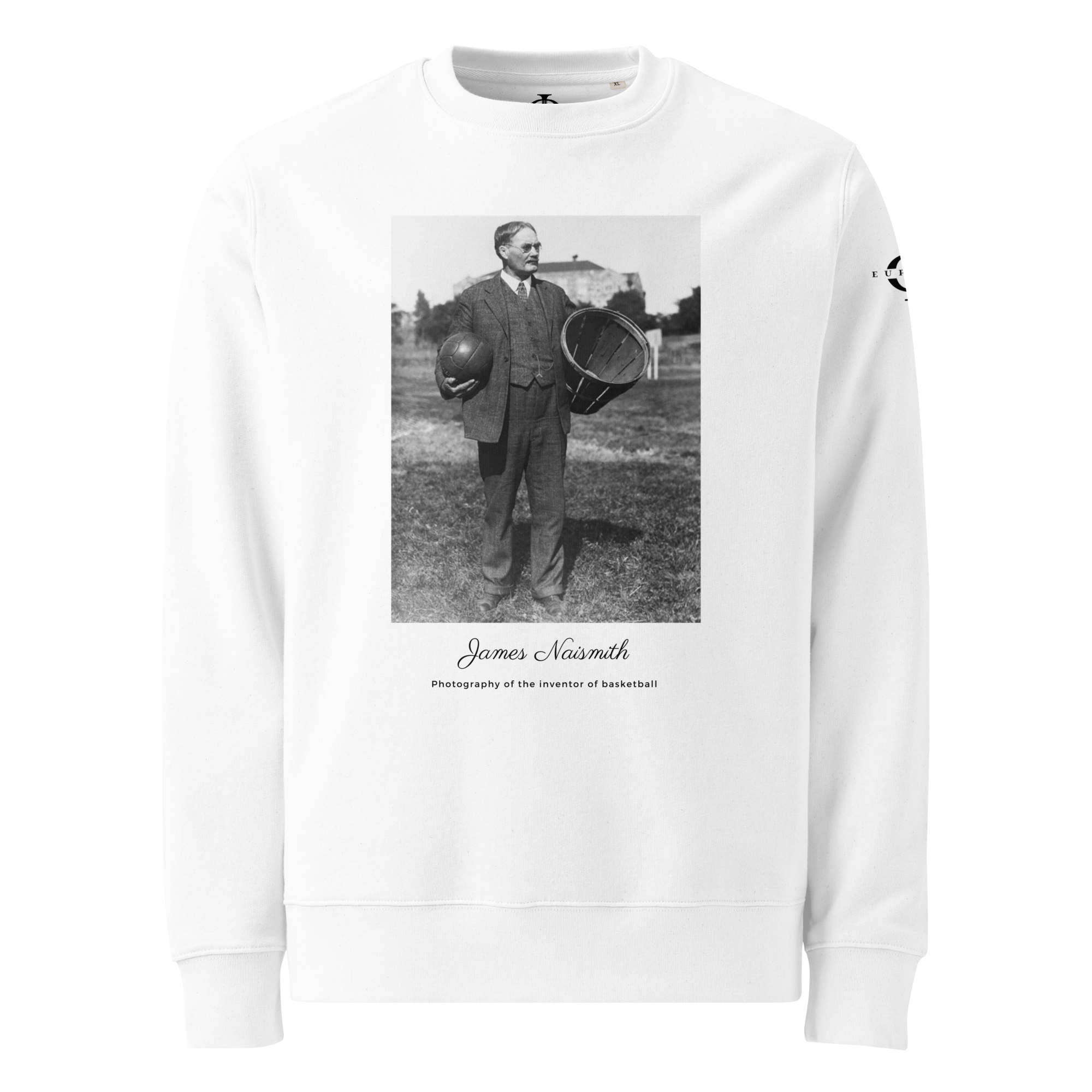 Sweatshirt - James Naismith, inventor of basketball - Blanc Euphron Store