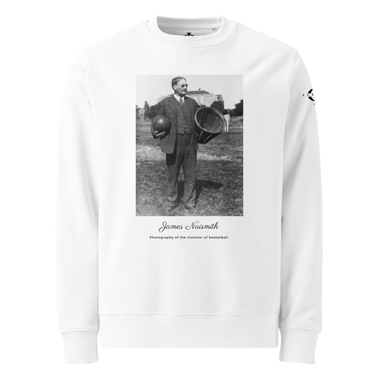 Sweatshirt - James Naismith, inventor of basketball - Blanc