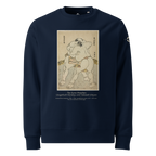 Sweatshirt - The sumo wrestlers Uzugafuchi Kandayu and Takasaki Ichijuro, Hokusai - Bleu marine Euphron Store