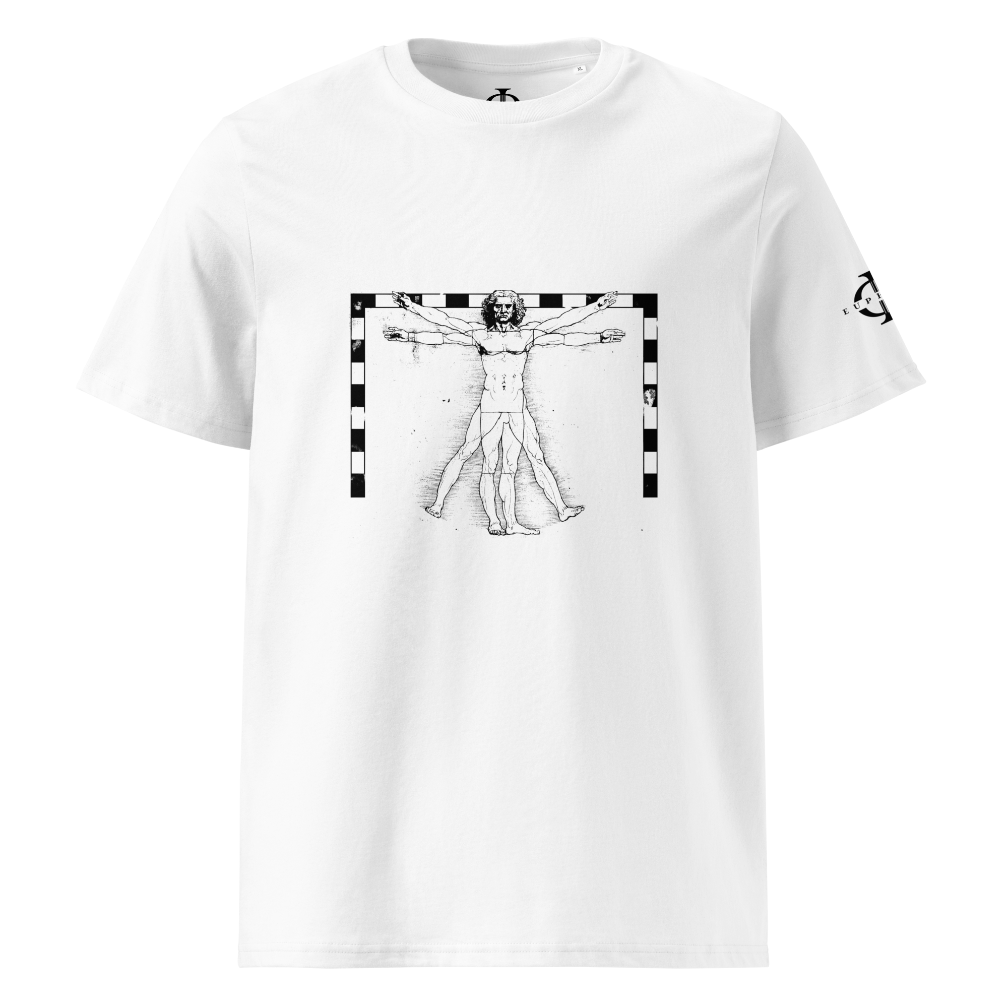 T-shirt - The Vitruvian Handball Goalkeeper - Blanc Euphron Store