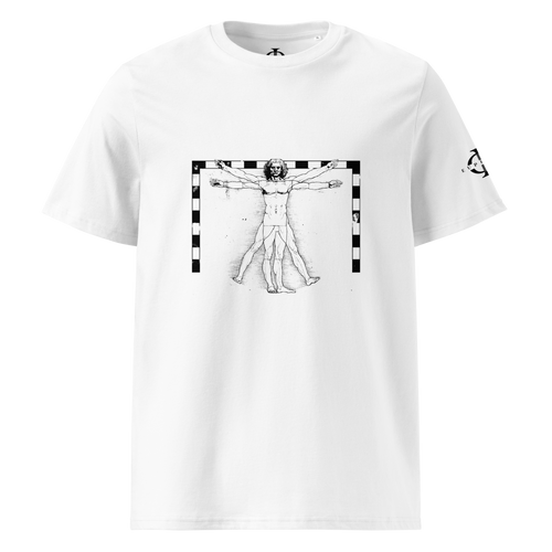 T-shirt - The Vitruvian Handball Goalkeeper - Blanc Euphron Store