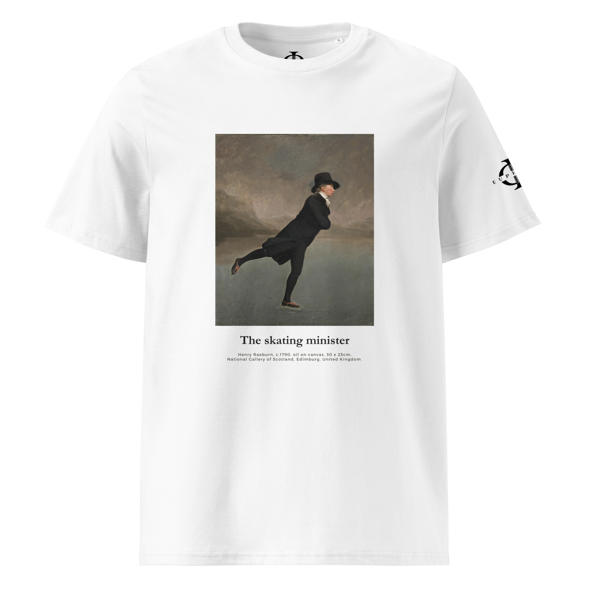 T-shirt - The skating minister, Henry Raeburn - Blanc Euphron Store