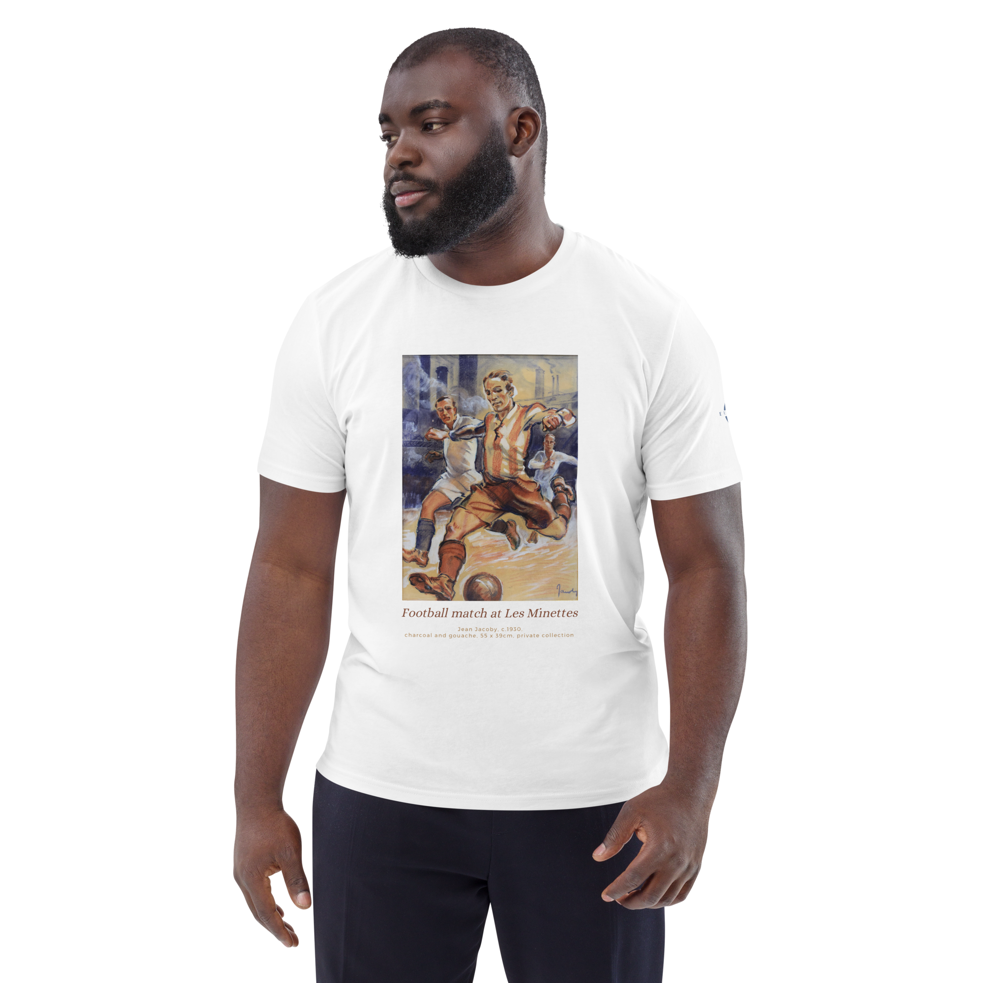 T-shirt - Football match at the Minettes, Jean Jacoby - Blanc Euphron Store