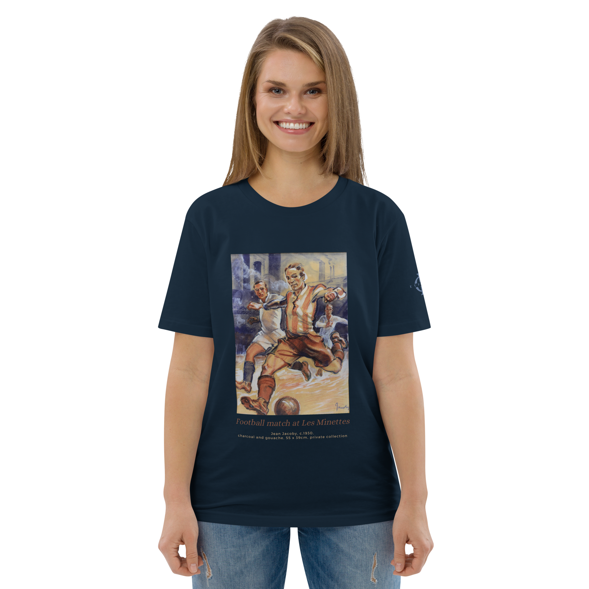 T-shirt - Football match at the Minettes - Bleu marine Euphron Store