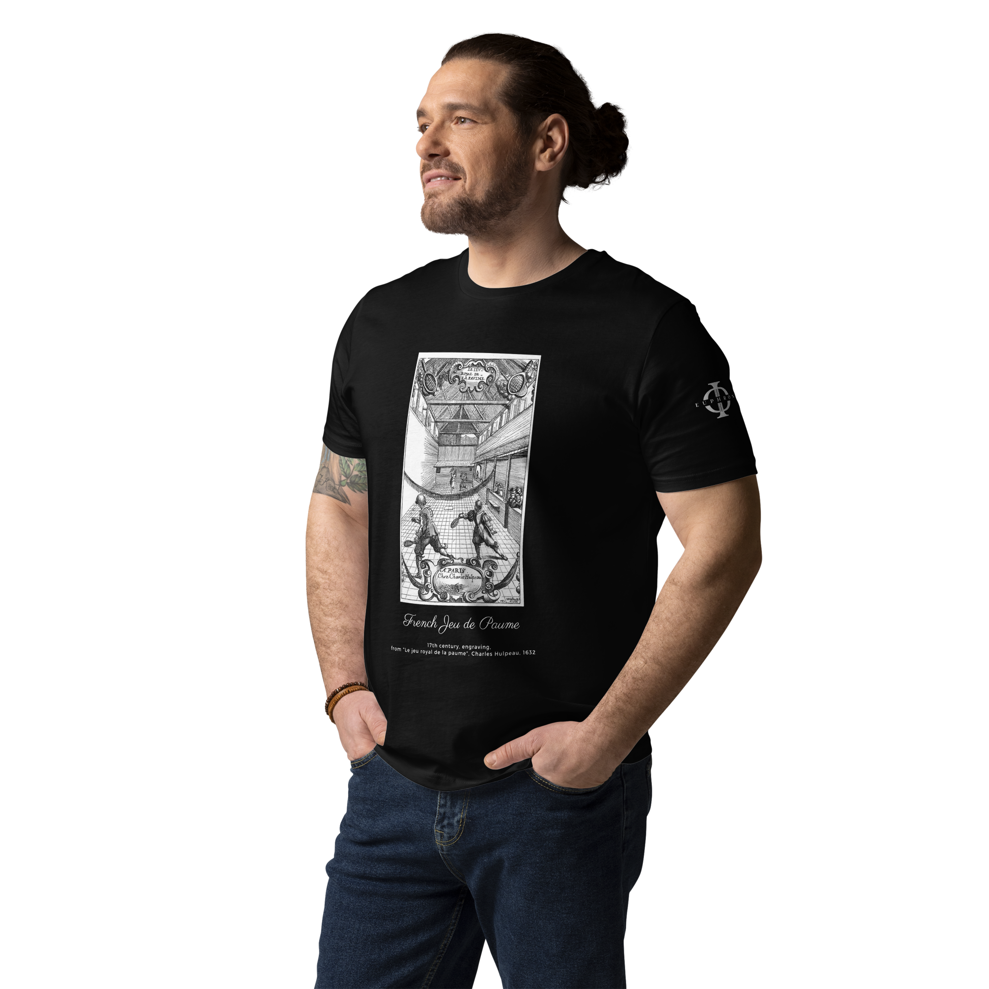 T-shirt - French Jeu de paume - Noir Euphron Store