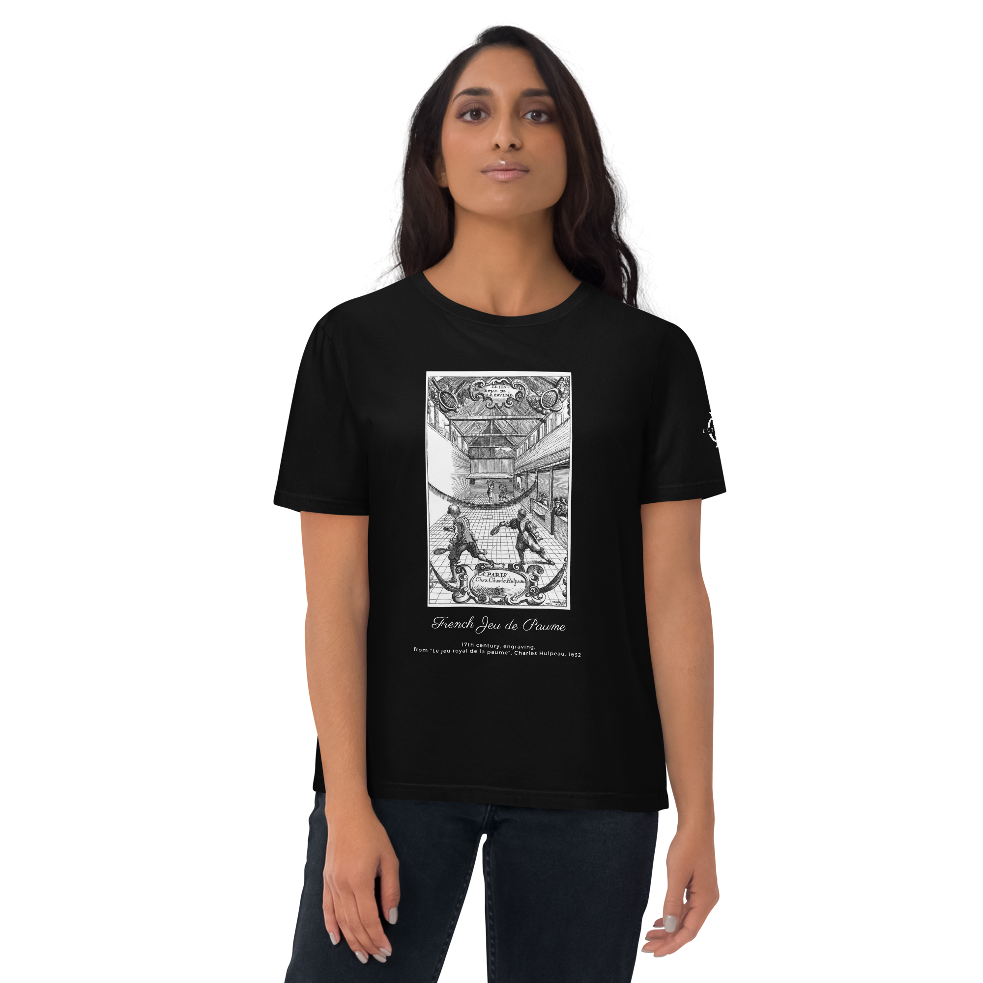 T-shirt - French Jeu de paume - Noir Euphron Store