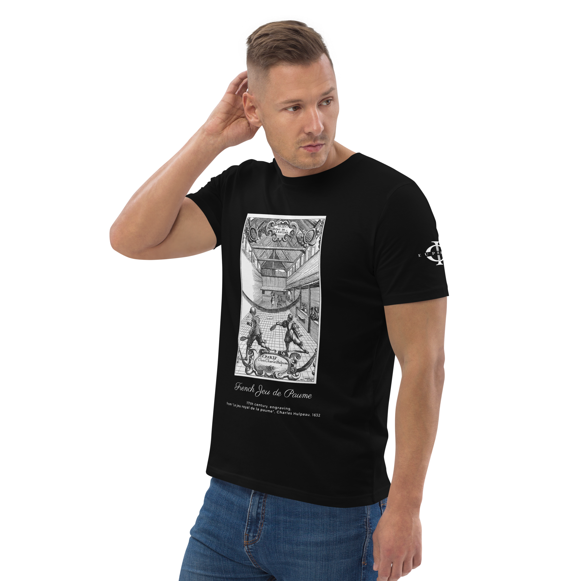 T-shirt - French Jeu de paume - Noir Euphron Store