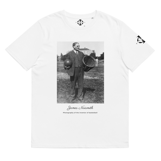 T-shirt - James Naismith, inventor of basketball - Blanc