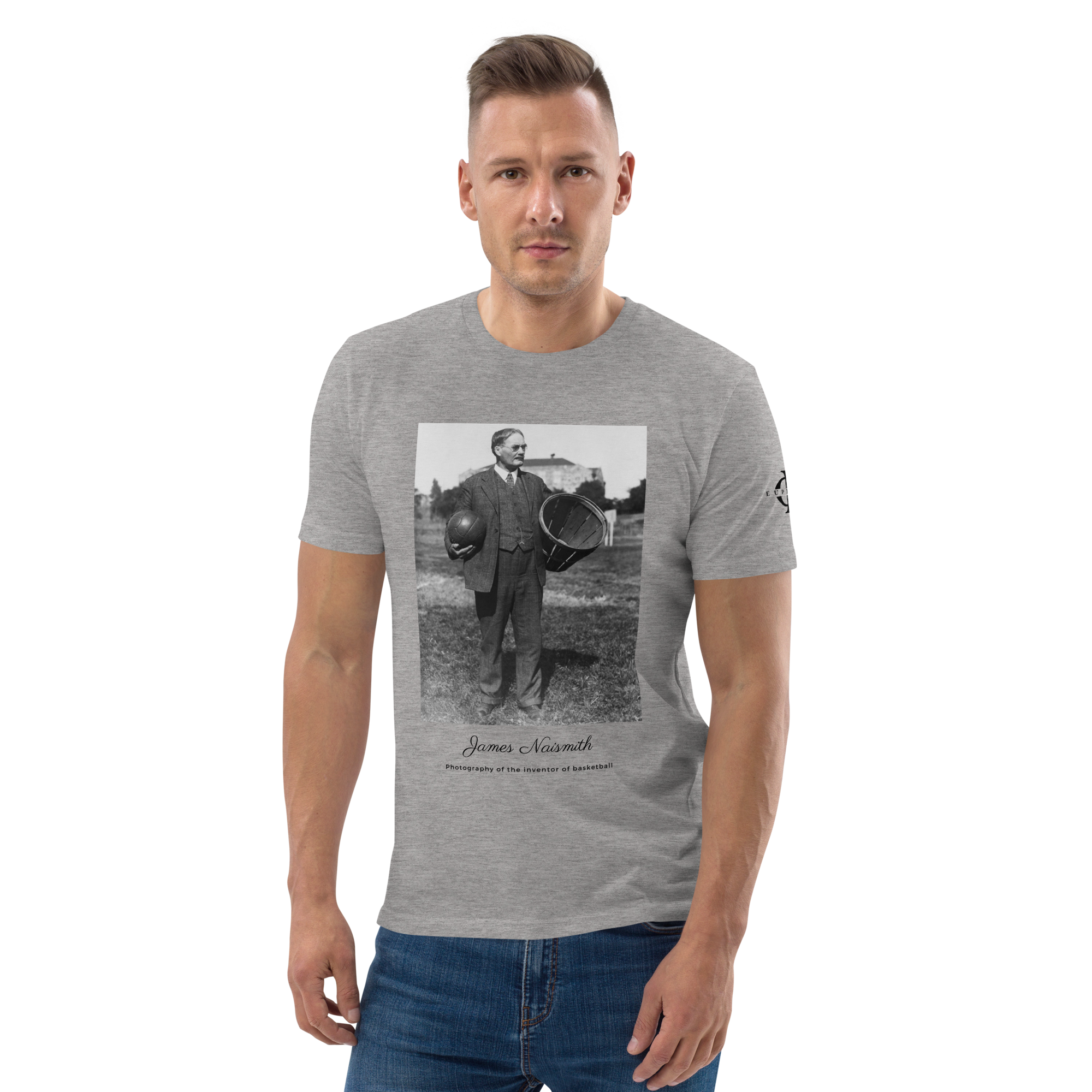 T-shirt - James Naismith, inventor of basketball - Gris Euphron Store