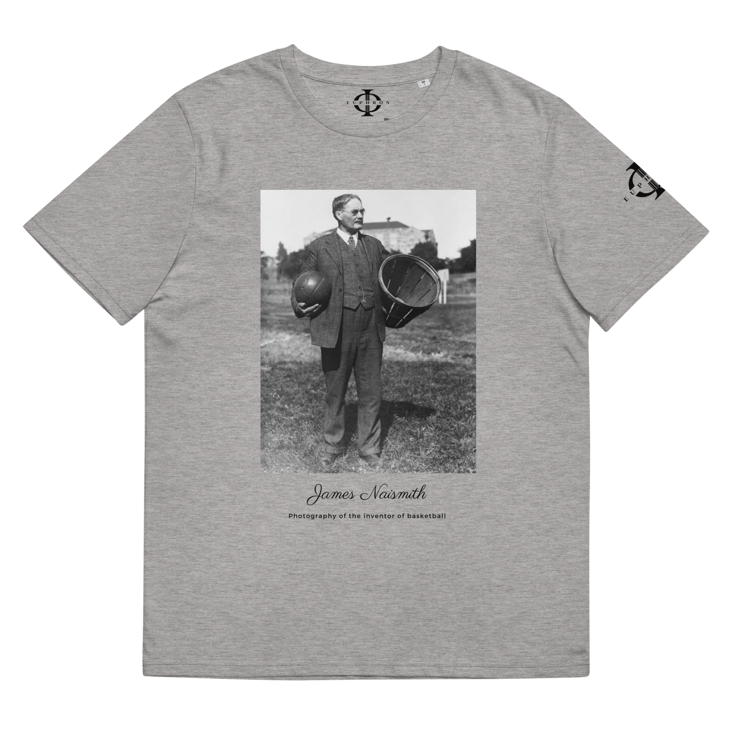 T-shirt - James Naismith, inventor of basketball - Gris