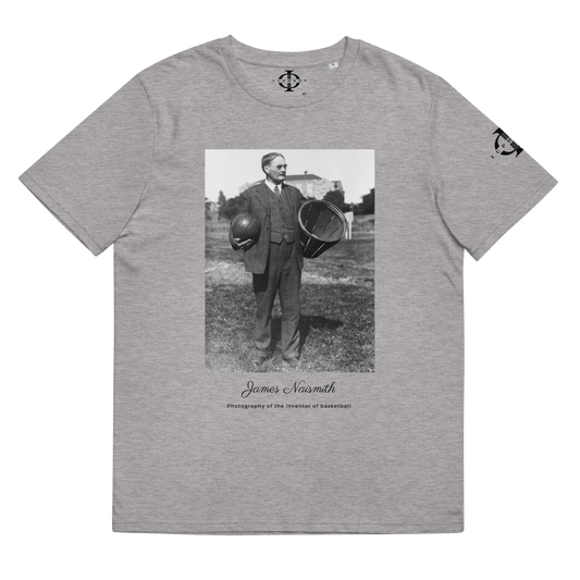 T-shirt - James Naismith, inventor of basketball - Gris