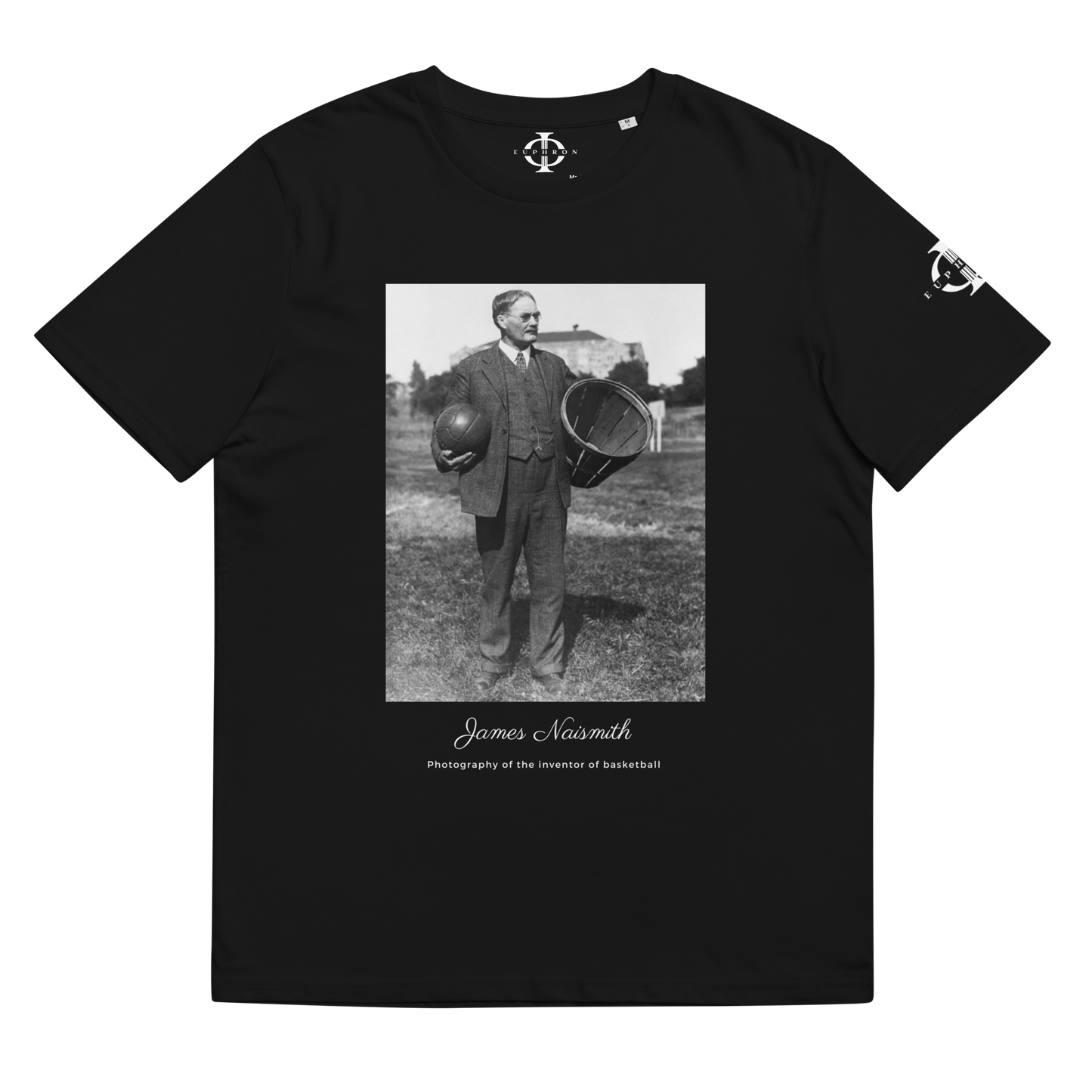 T-shirt - James Naismith, inventor of basketball - Noir