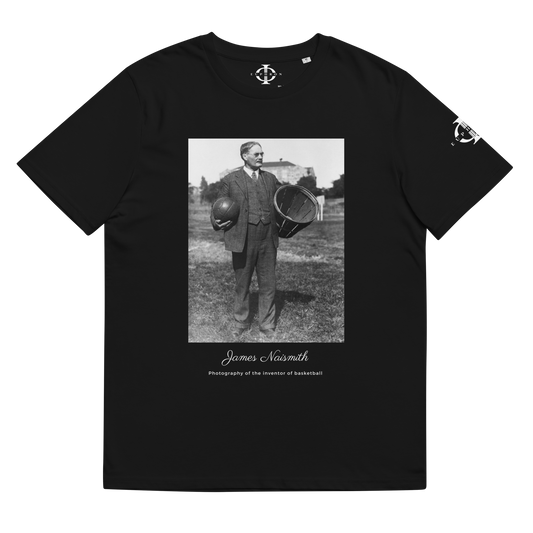 T-shirt - James Naismith, inventor of basketball - Noir