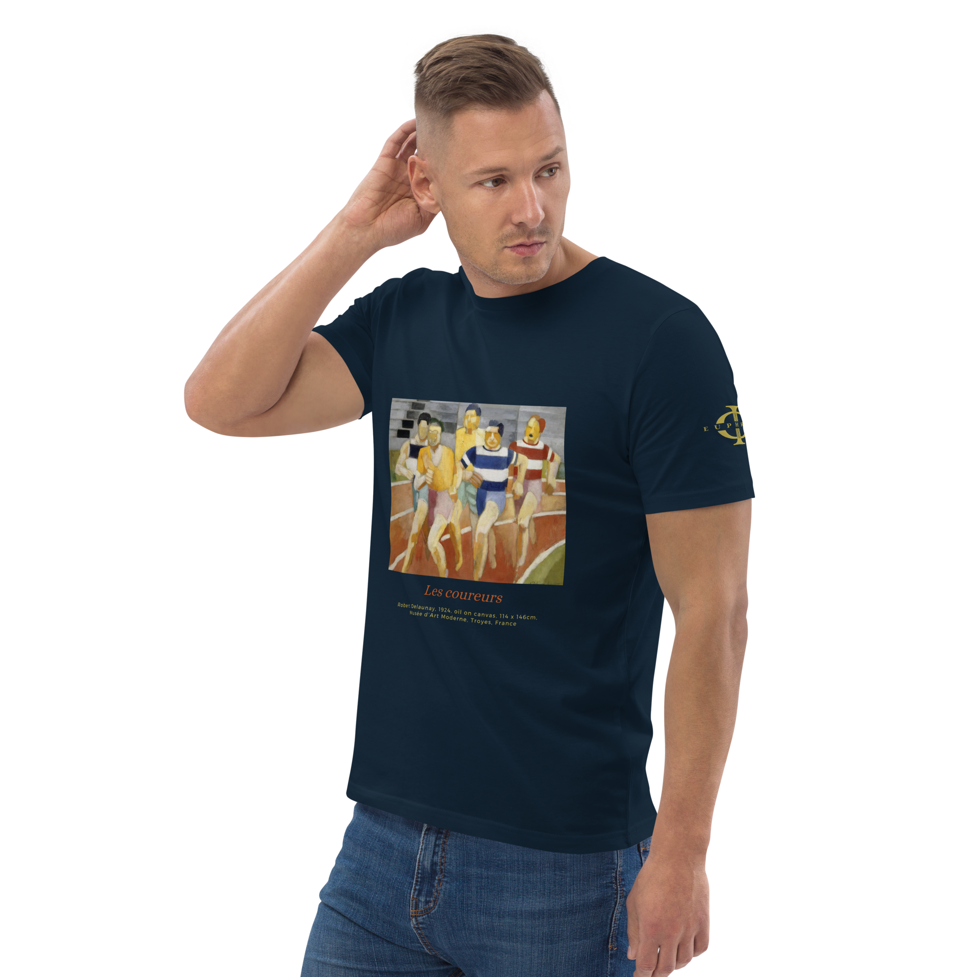 T-shirt - Les Coureurs, Robert Delaunay - Bleu marine Euphron Store