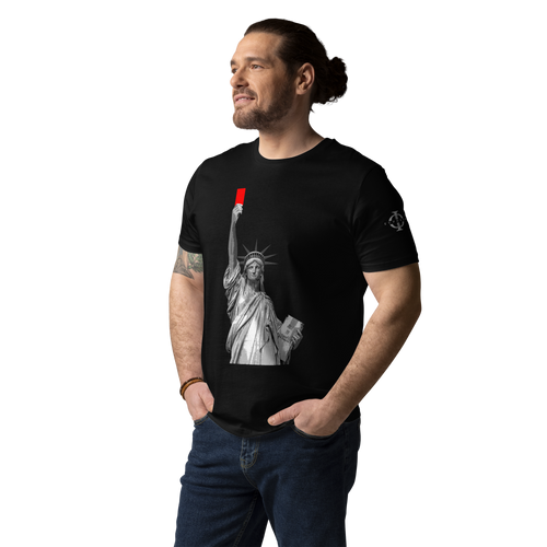 T-shirt - Liberty's Red Card - Noir Euphron Store