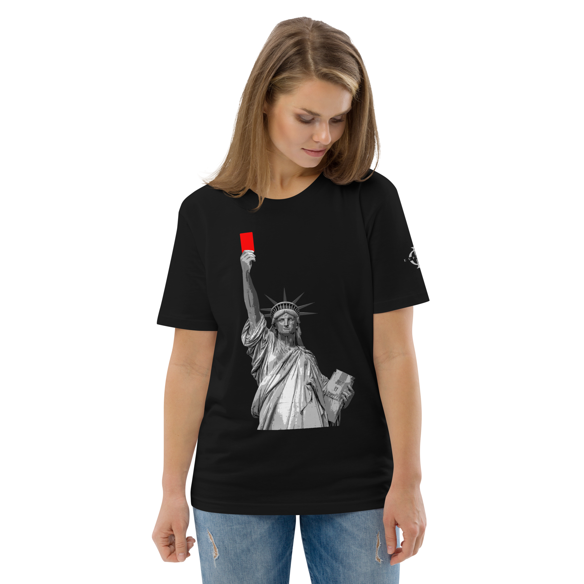T-shirt - Liberty's Red Card - Noir Euphron Store