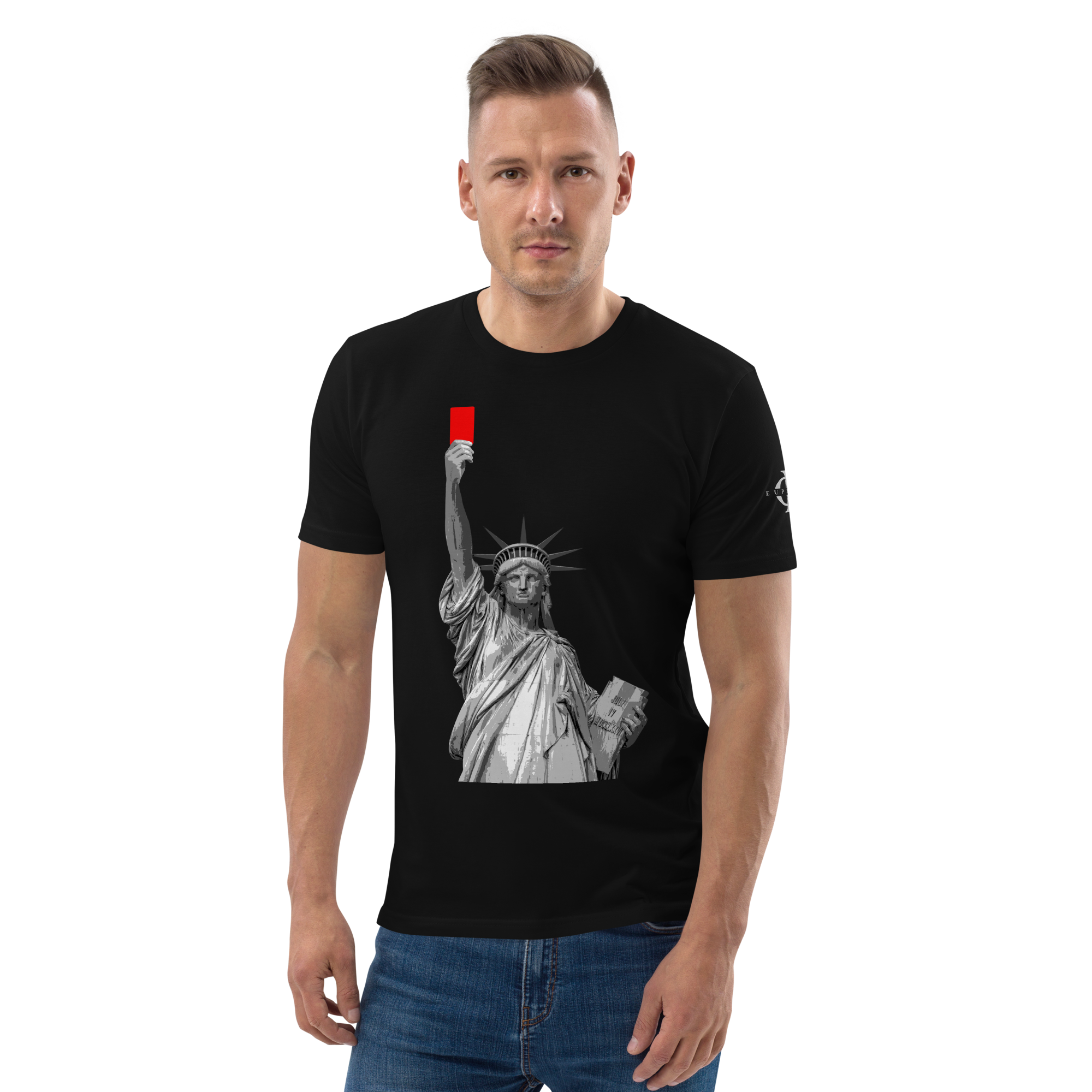 T-shirt - Liberty's Red Card - Noir Euphron Store