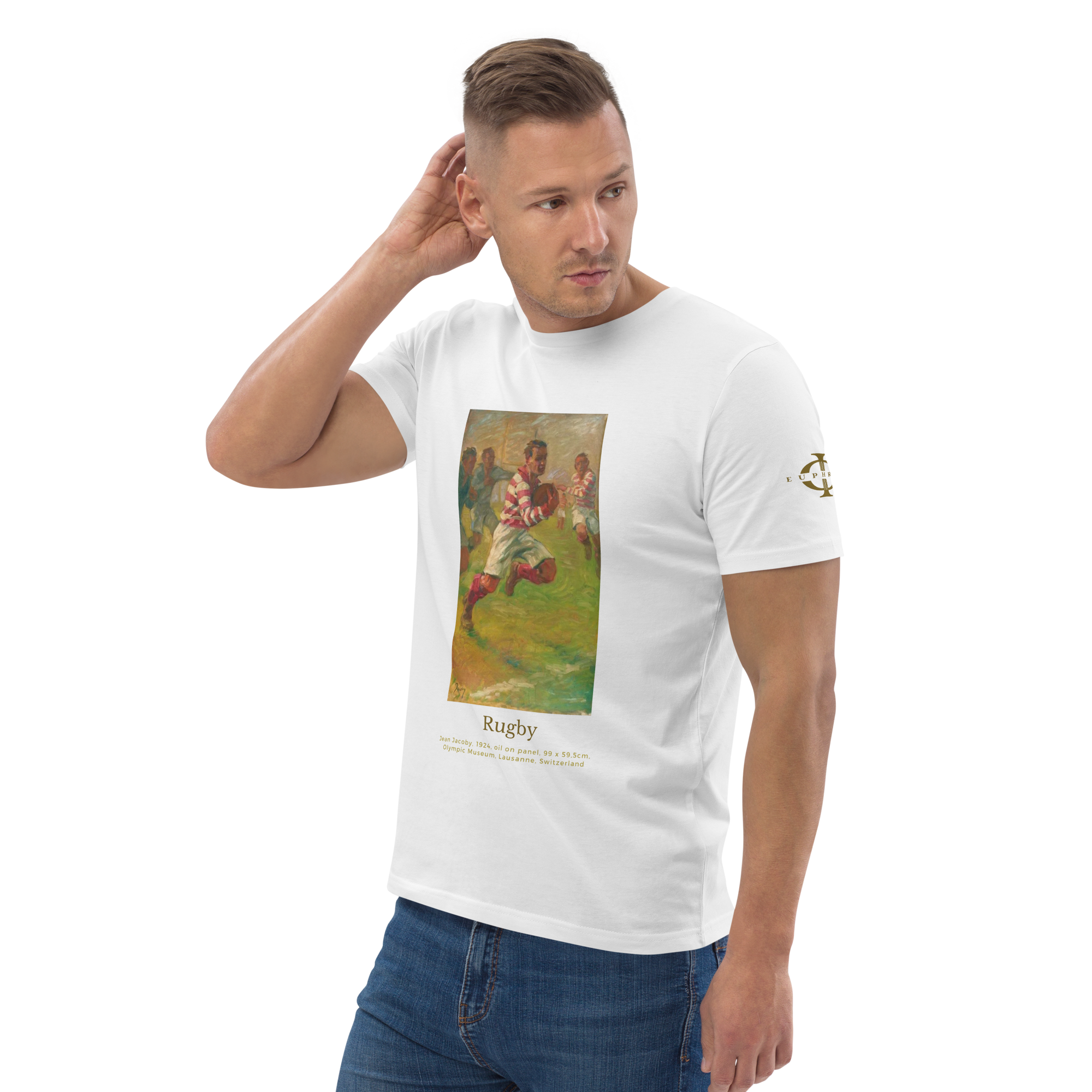 T-shirt - Rugby, Jean Jacoby - Blanc Euphron Store