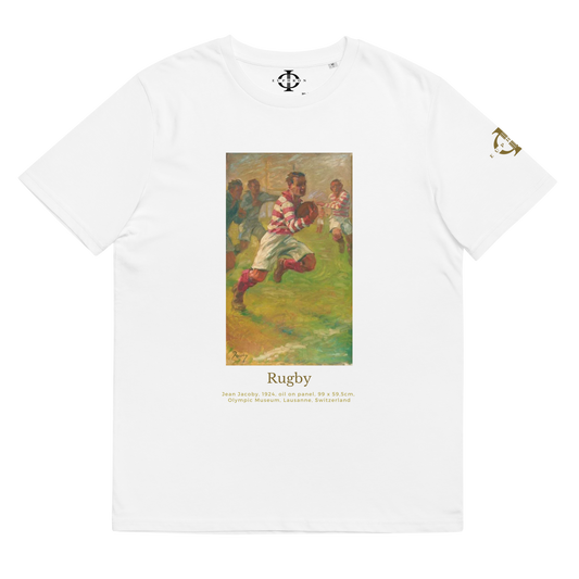 T-shirt - Rugby, Jean Jacoby - Blanc