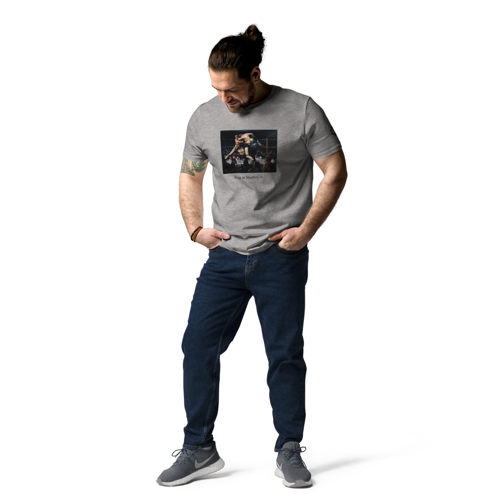 T-shirt - Stag at Sharkey's, George Bellows - Gris Euphron Store