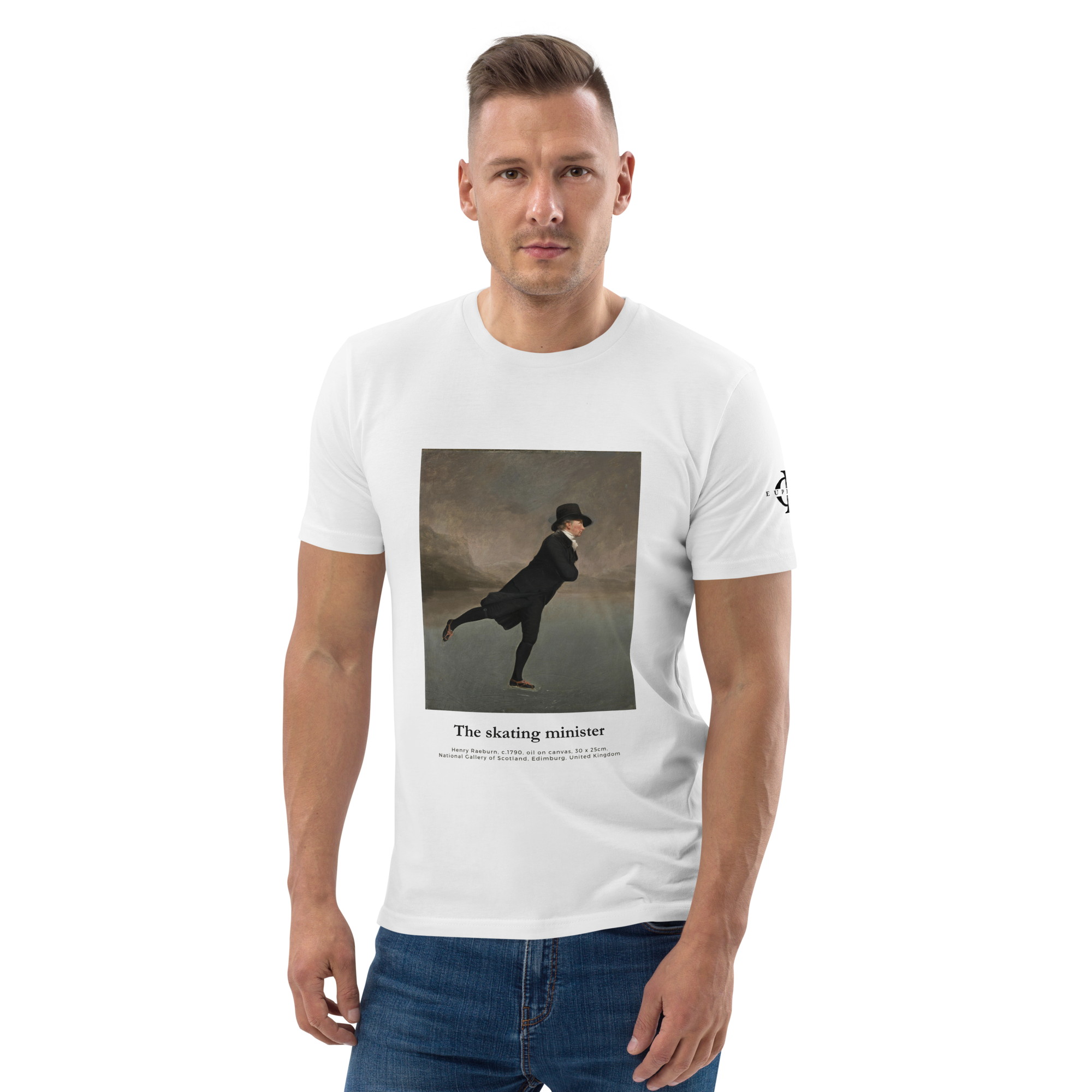 T-shirt - The skating minister, Henry Raeburn - Blanc Euphron Store