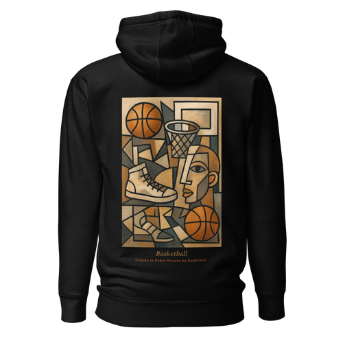 Hoodie - Basketball, Picasso style - Noir Euphron Store