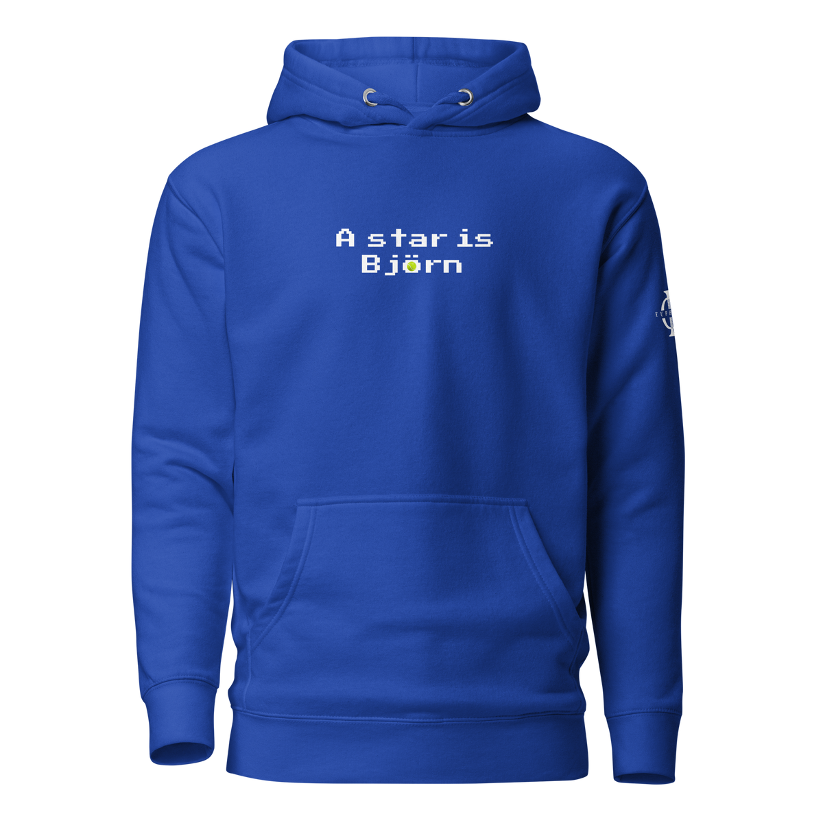Hoodie Euphron « A star is Björn », coloris bleu : hommage à Björn Borg, légende du tennis – vue de face