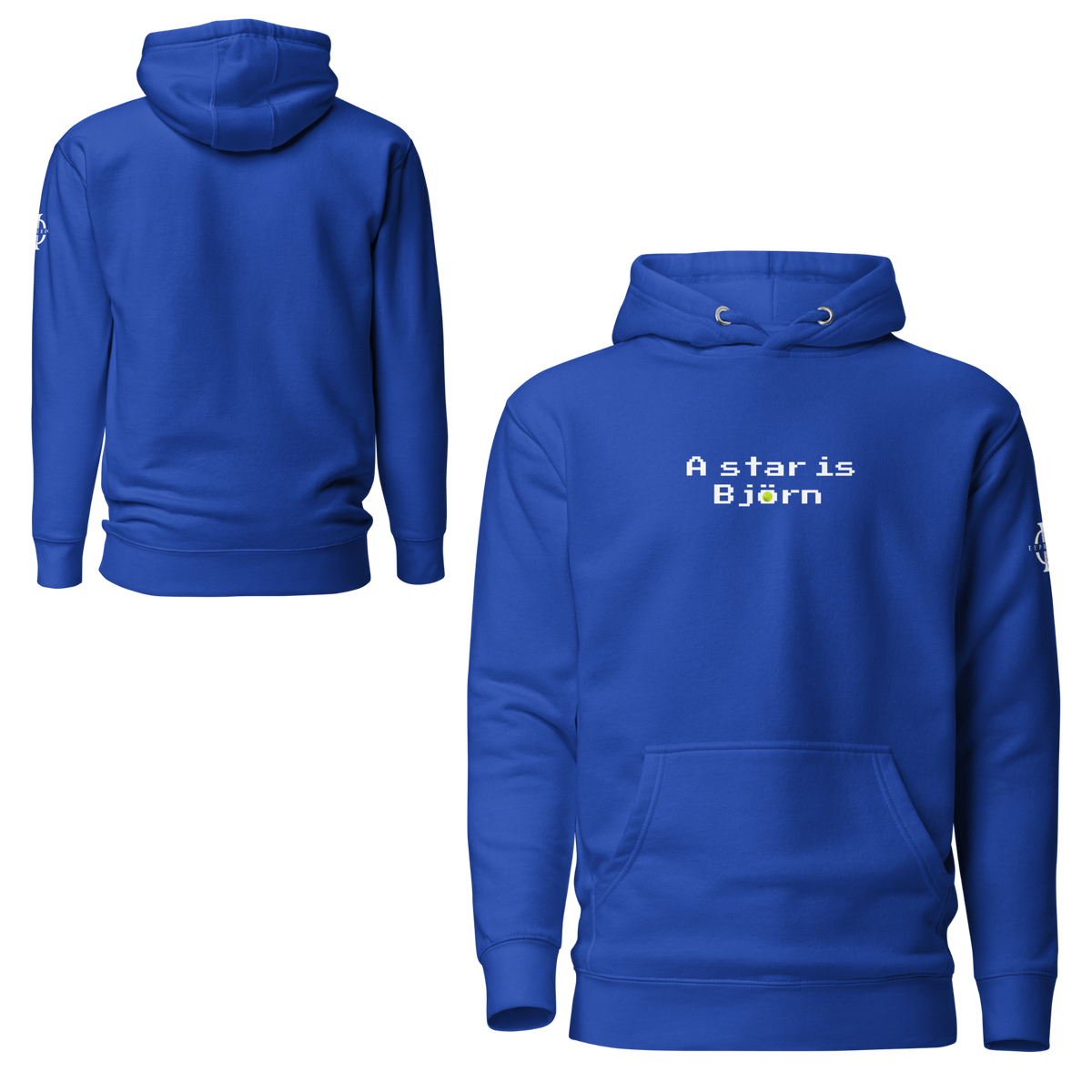 Hoodie Euphron « A star is Björn », coloris bleu : hommage à Björn Borg, légende du tennis
