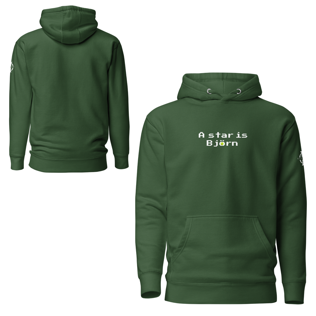 Hoodie Euphron « A star is Björn », coloris vert : hommage à Björn Borg, légende du tennis