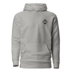 Hoodie Euphron « Basketball on the Moon », coloris gris : un astronaute qui shoote au basket sur la Lune – vue de face