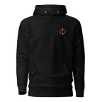 Hoodie Euphron « Crocodilus Numquam Moritur », coloris noir : le crocodile de Nîmes et la devise Crocodilus Numquam Moritur – vue de face