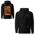 Hoodie Euphron « Crocodilus Numquam Moritur », coloris noir : le crocodile de Nîmes et la devise Crocodilus Numquam Moritur