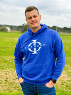 Hoodie Euphron « Euphron Classic », coloris bleu : signé du logo Euphron