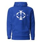 Hoodie Euphron « Euphron Classic », coloris bleu : signé du logo Euphron – vue de face
