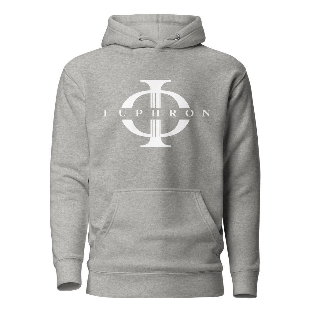 Hoodie Euphron « Euphron Classic », coloris gris : signé du logo Euphron – vue de face
