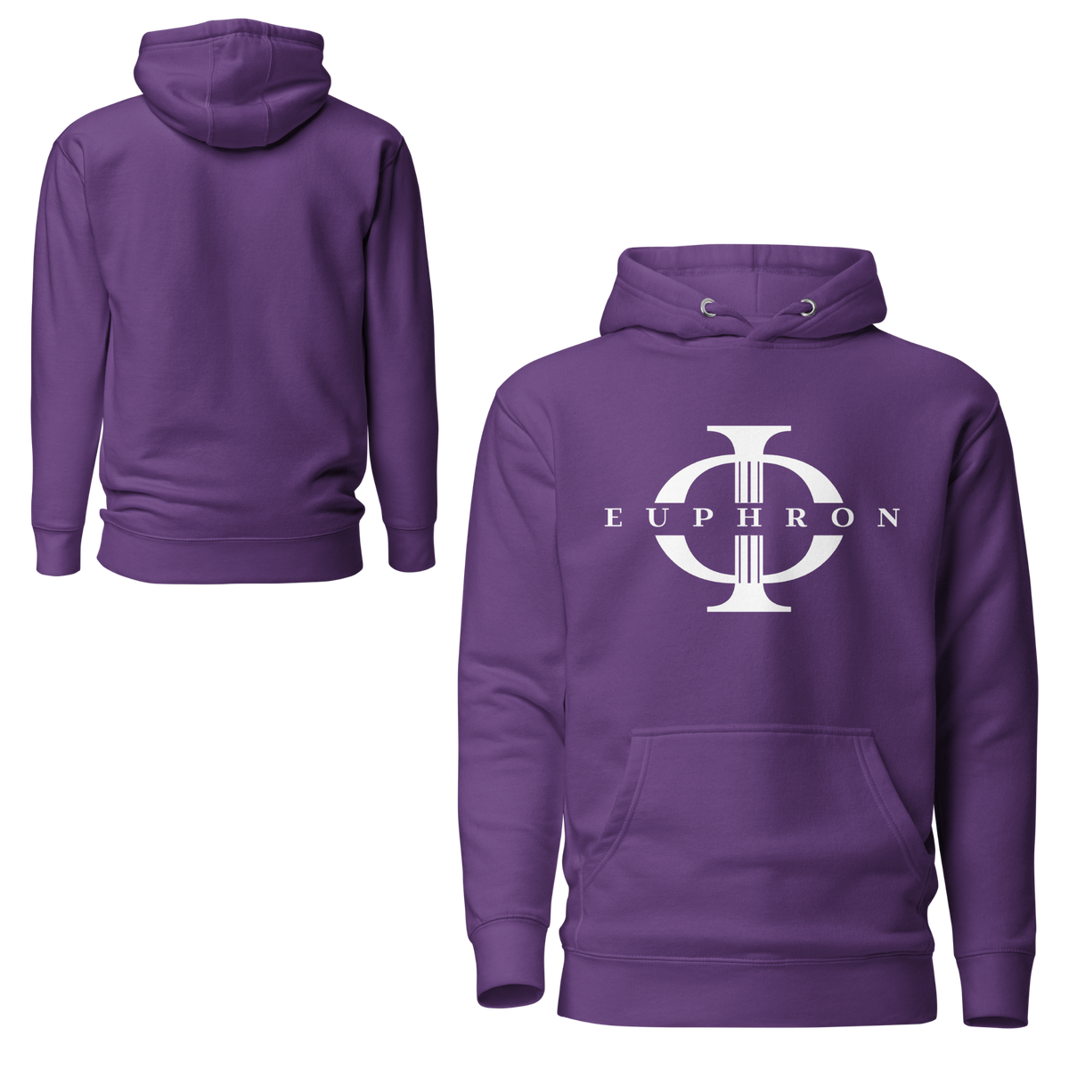 Hoodie Euphron « Euphron Classic », coloris violet : signé du logo Euphron